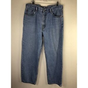 Levi's 550 Mens 38 x 29 Medium Light Wash Stone Wash Relaxed Denim Jeans Cotton